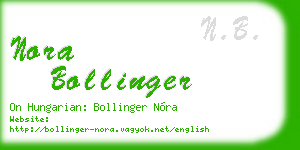 nora bollinger business card